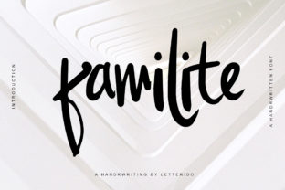 Familite: A Modern Script Handwritten Typeface for Editorial Design