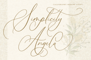 Simplicity Angela: A Modern Script Handwritten Font for Makers