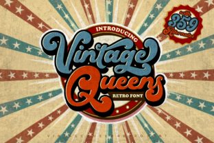 Vintage Queens: A Bold Retro Typeface for Creative Makers